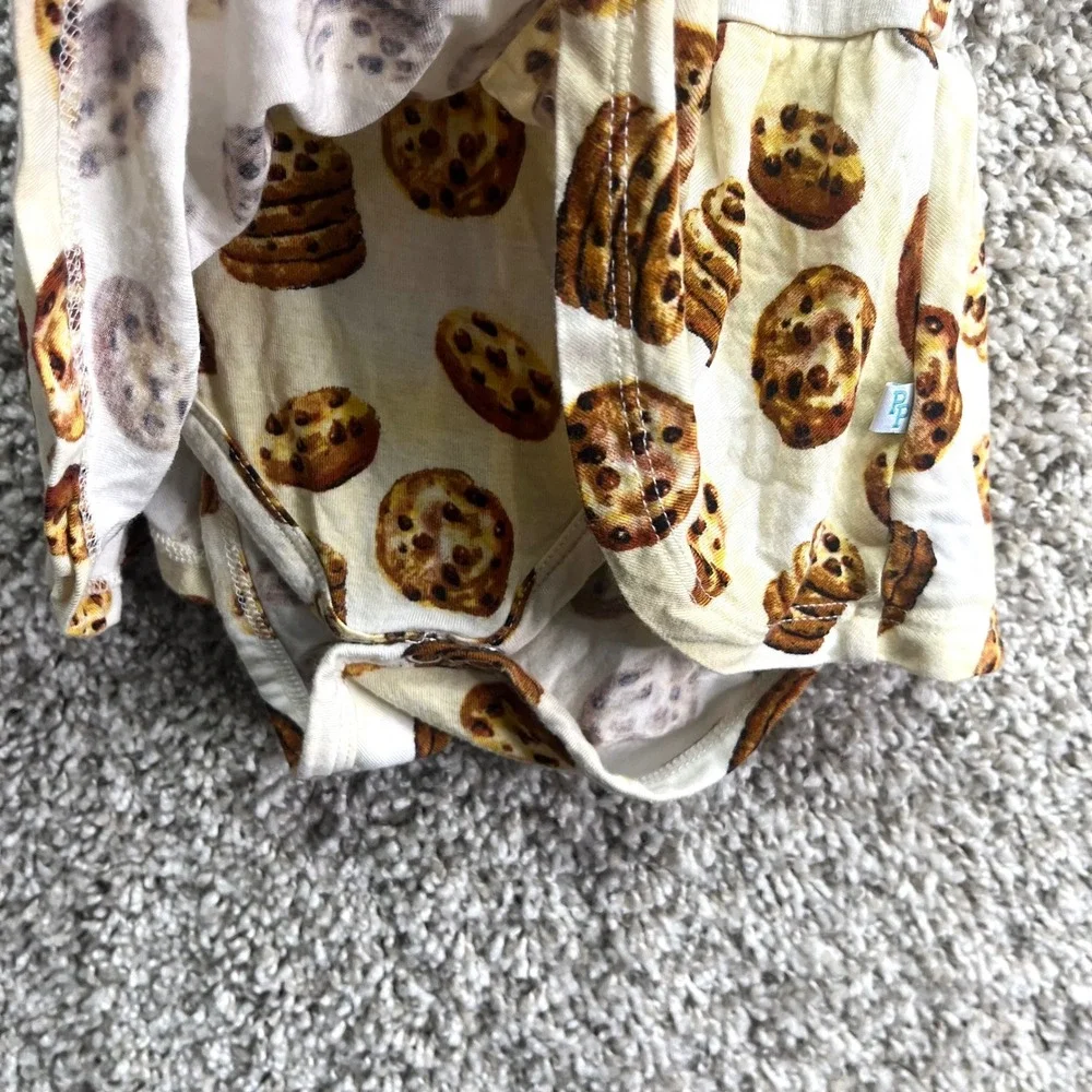 Posh Peanut Chocolate Chip Cookie Bamboo Ruffle Skirted One Piece in Size 18-24M